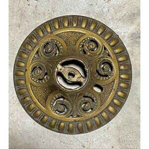 Vintage Scrollwork Ornate Rosette Bronze Ceiling Light Plate